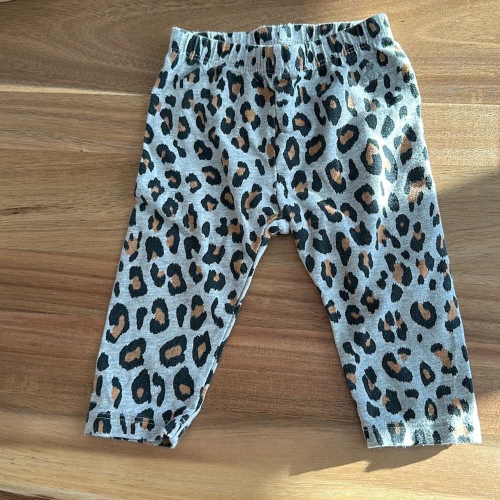 Leopard pants - 3-6M